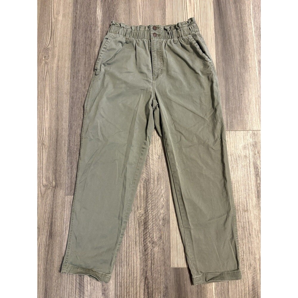Universal Thread High-Rise Paperbag Waist Utility Pants - Olive Green - Size 8